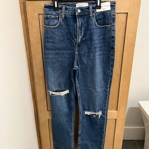 Abercrombie and Fitch Ankle Straight Ultra High Rise Jeans